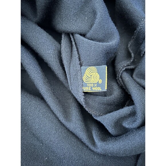 Tom & Linda Platt Designer Luxury V-neck Black Dress Dress Size M 100% Wool - Picture 9 of 9